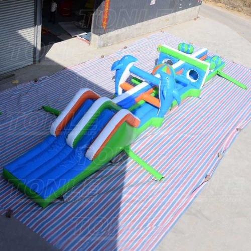 inflatable water floating obstacle course games