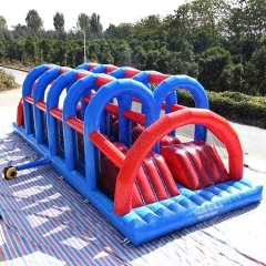 Adult 5k dual line wipeout inflatable big baller obstacle course game