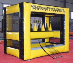 knock me out down inflatable archery hoverball tag game