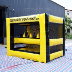 knock me out down inflatable archery hoverball tag game