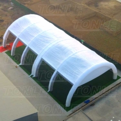 white inflatable paintball arena tent