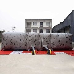 gray inflatable laser tag arena