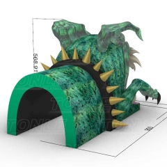 new design custom living inflatable 3D savage wolf tunnel