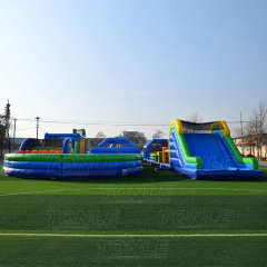 U-turn giant inflatable obstacle course