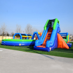 U-turn giant inflatable obstacle course