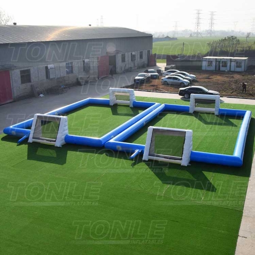 inflatable two street football fields game