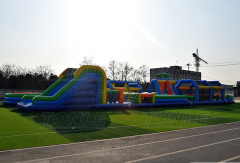 U-turn giant inflatable obstacle course