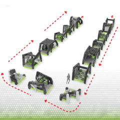 U-turn giant inflatable obstacle course