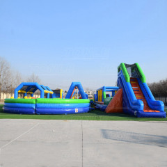 U-turn giant inflatable obstacle course