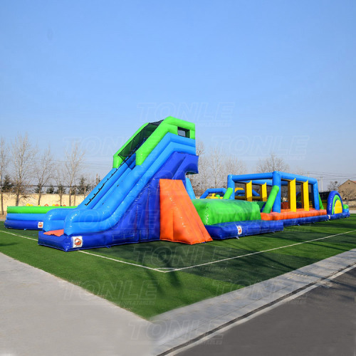 U-turn giant inflatable obstacle course