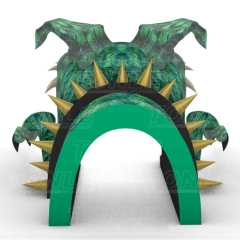 new design custom living inflatable 3D savage wolf tunnel