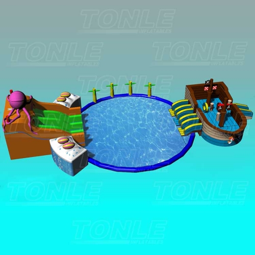 pirate ship mobile water pool park