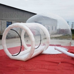 transparent waterproof PVC outdoor inflatable camping luxury dome tent