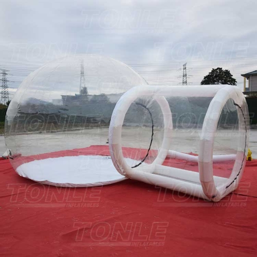 transparent waterproof PVC outdoor inflatable camping luxury dome tent