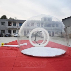 transparent waterproof PVC outdoor inflatable camping luxury dome tent