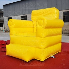 cheap custom inflatable yellow sofa mode