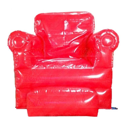 red inflatable sofa