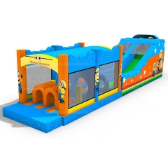 custom cartoon kids inflatable games obstacle course