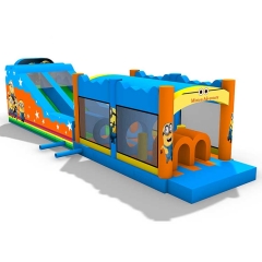 custom cartoon kids inflatable games obstacle course