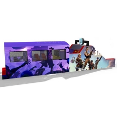 high quality adult inflatable bus games obstacle course