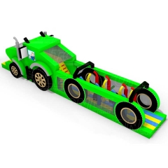 custom kids inflatable green car obstacle course games