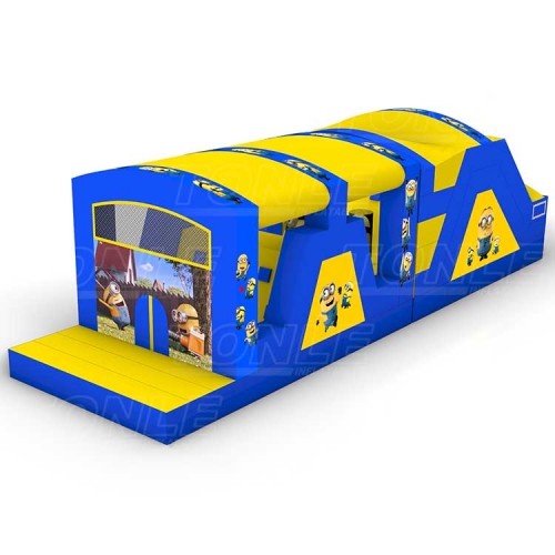 wholesale china inflatable yellow people obstacle course