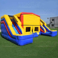 large custom factory inflatable yellow bouncer castle jumper moonwalk