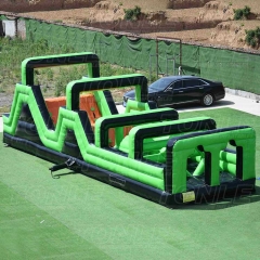 custom funny large inflatable green obstacle course party rentals for team events
