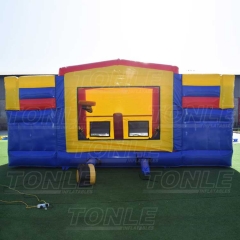 large custom factory inflatable yellow bouncer castle jumper moonwalk