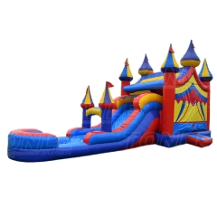 circus castle bounce house water slide combo for sale