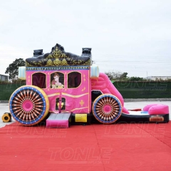 Princess carriage bounce house slide combo