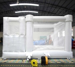 White wedding inflatable bouncer water slide combo for sale