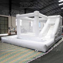 7in1 used inflatable bounce house banner combo water slide for sale