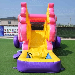 hot air balloon bounce house w/ water slide