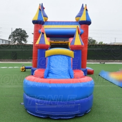 circus castle bounce house water slide combo for sale