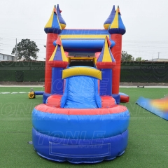 7in1 used inflatable bounce house banner combo water slide for sale