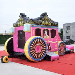 Princess carriage bounce house slide combo