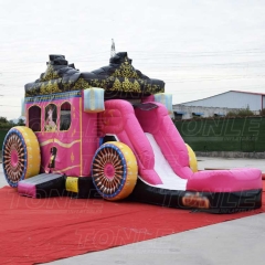 Princess carriage bounce house slide combo