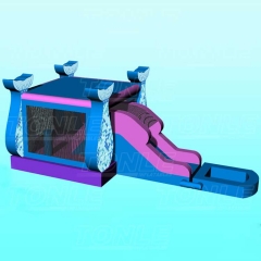 deep ocean inflatable jumper with water slide for sale