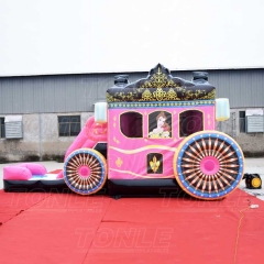 Princess carriage bounce house slide combo