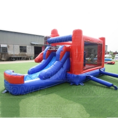 7in1 used inflatable bounce house banner combo water slide for sale