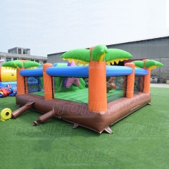 customized red and black small inflatable ninja jumping castle playground for sale