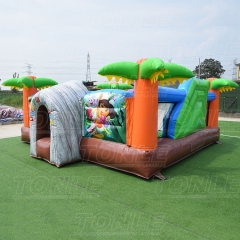 customized red and black small inflatable ninja jumping castle playground for sale