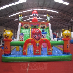 Mario themed children's inflatable playground