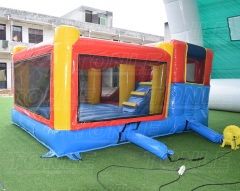 custom small inflatable commercial bouncy castle with slide for sale