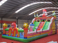 Mario themed children's inflatable playground