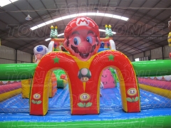 Mario themed children's inflatable playground