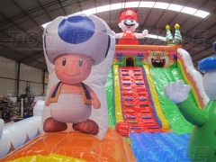 Mario themed children's inflatable playground