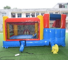custom small inflatable commercial bouncy castle with slide for sale