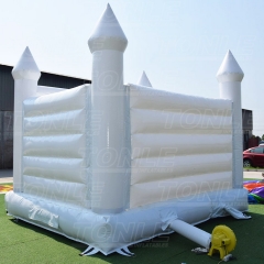 White wedding castle inflatable bounce house
